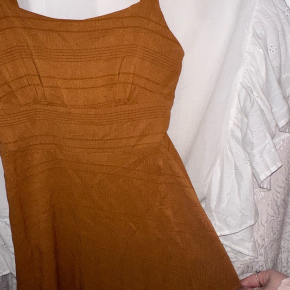 Burnt Orange/ Brown Dress w/ Tie Up Straps - Picture 9 of 9